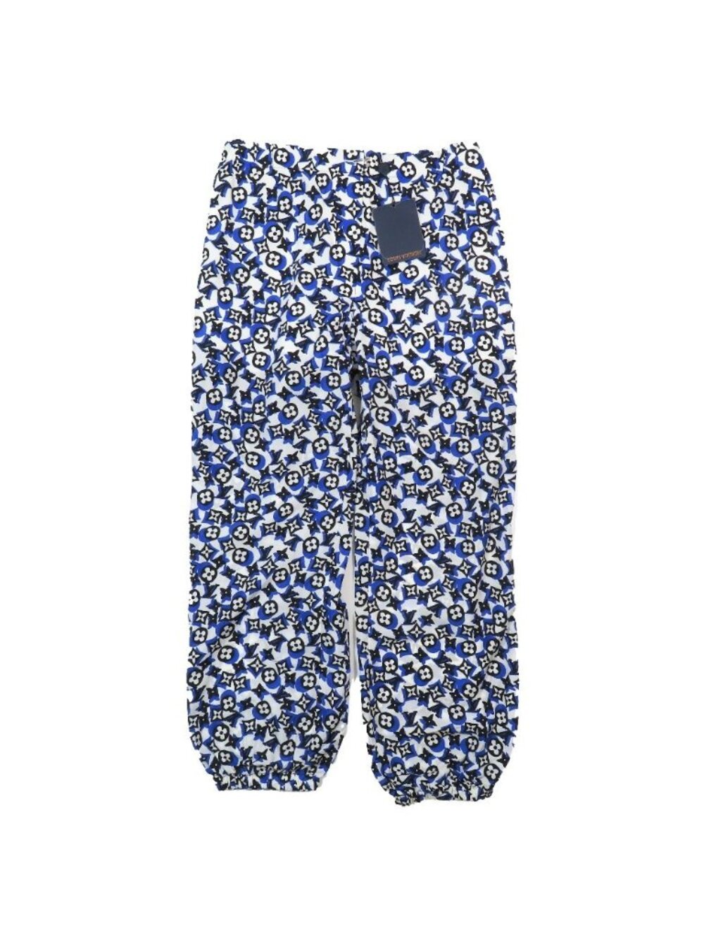 Louis Vuitton Monogram Jogging Pants Nylon Easy All Over Print Blue 42
